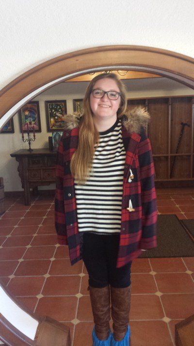 And I was wearing boots with a good inch and a half heel.